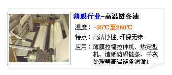 薄膜行業(yè)專用高溫鏈條油--長(zhǎng)沙合軒